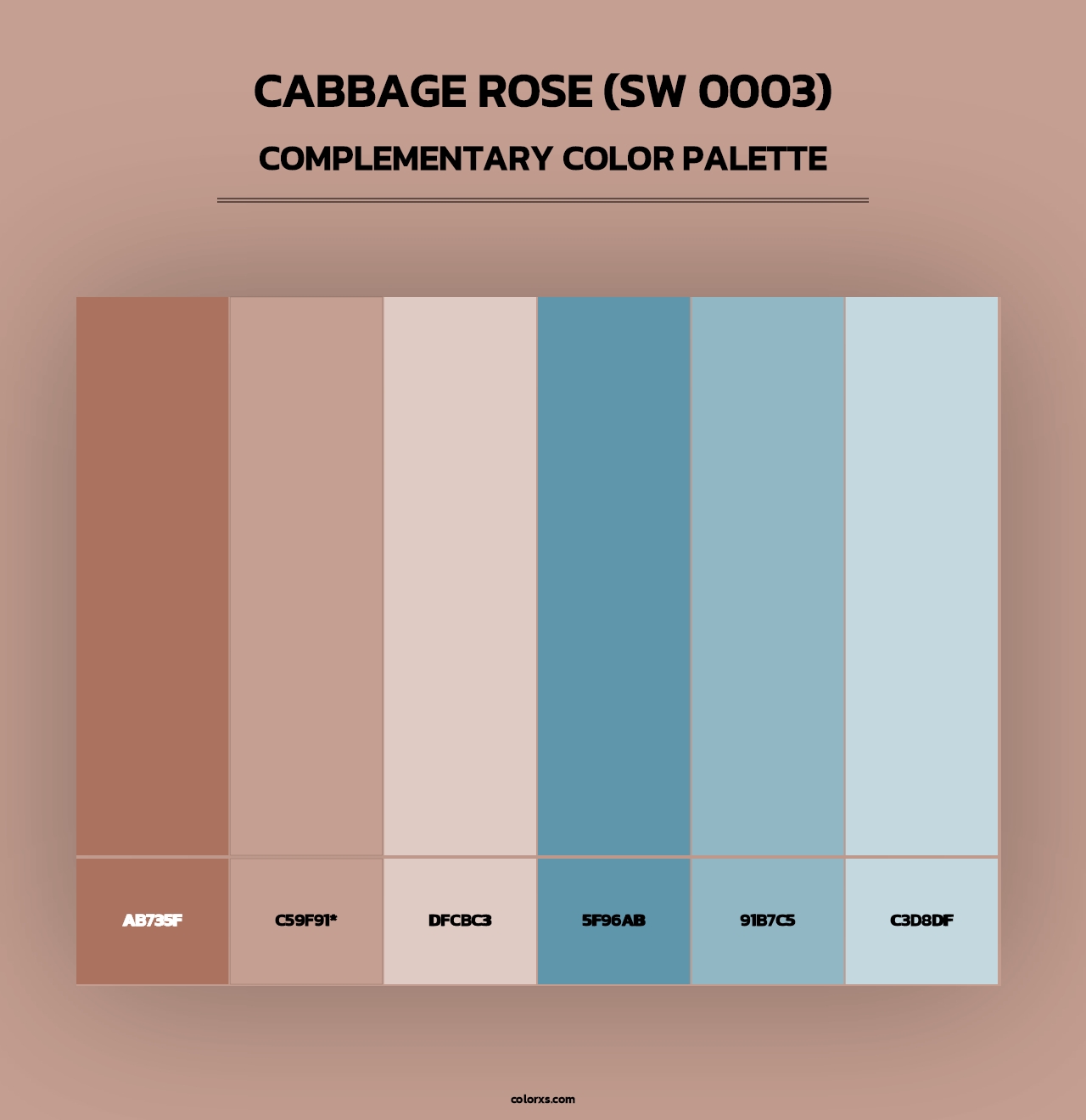 Cabbage Rose (SW 0003) - Complementary Color Palette